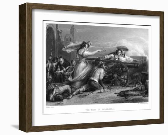 Siege of Zaragosa, Spain, Peninsular War, 1808 (C1822-C187)-William Greatbach-Framed Giclee Print