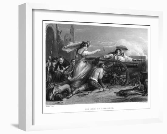 Siege of Zaragosa, Spain, Peninsular War, 1808 (C1822-C187)-William Greatbach-Framed Giclee Print