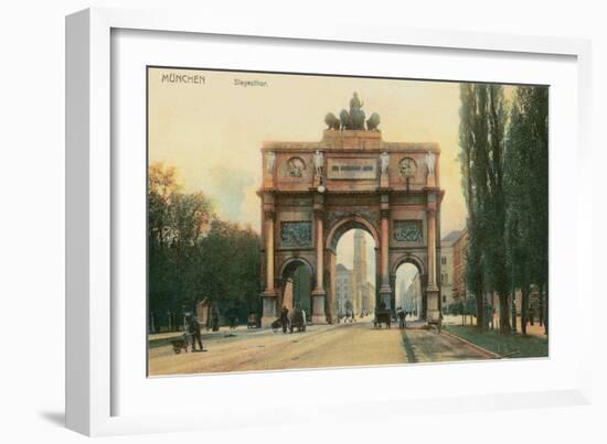 Siegestor, Munich, Germany-null-Framed Art Print