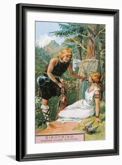 Siegfried and Brunnhilde, Characters from Siegfried by Richard Wagner-null-Framed Giclee Print