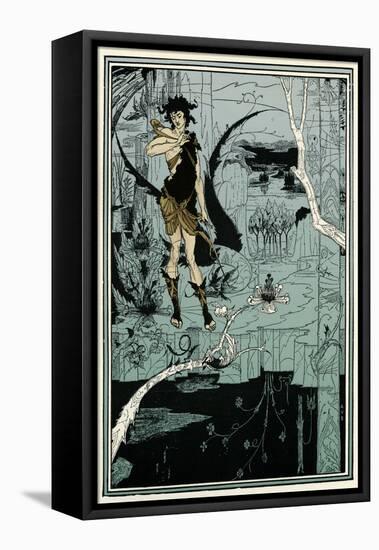 Siegfried by Aubrey Beardsley`-Aubrey Beardsley-Framed Premier Image Canvas