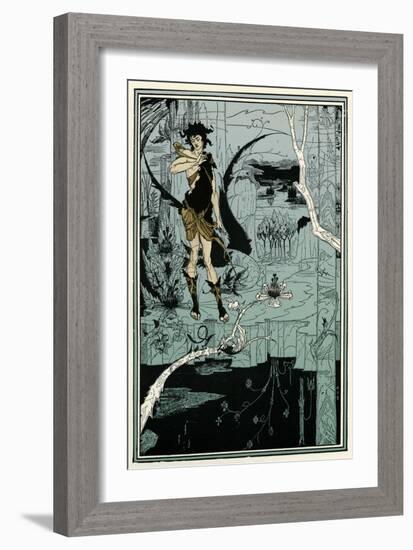 Siegfried by Aubrey Beardsley`-Aubrey Beardsley-Framed Giclee Print