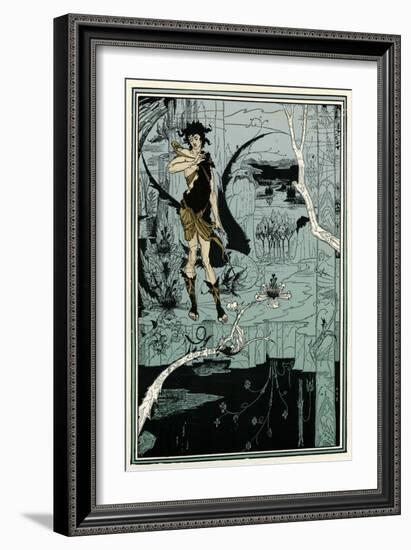 Siegfried by Aubrey Beardsley`-Aubrey Beardsley-Framed Giclee Print