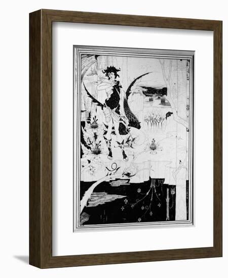 Siegfried, from Act II of 'The Ring of the Nibelung' by Wagner-Aubrey Beardsley-Framed Giclee Print