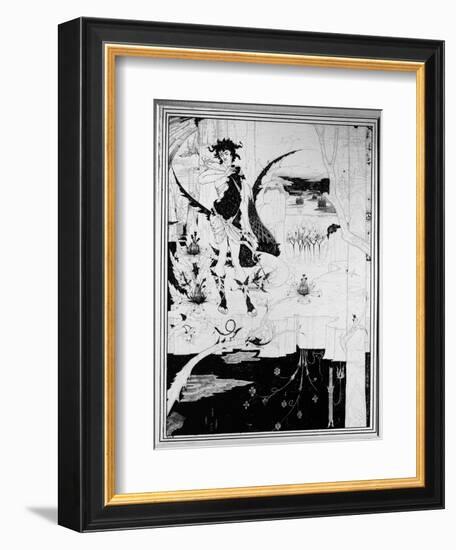 Siegfried, from Act II of 'The Ring of the Nibelung' by Wagner-Aubrey Beardsley-Framed Giclee Print