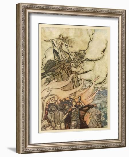 Siegfried Goes Away-Arthur Rackham-Framed Art Print