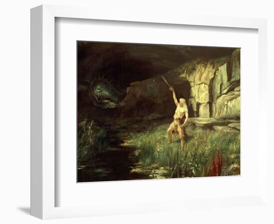 Siegfried, Hero of the Ring of the Nibelungen Opera Cycle by Richard Wagner, 1813-83-Hermann Hendrich-Framed Premium Giclee Print