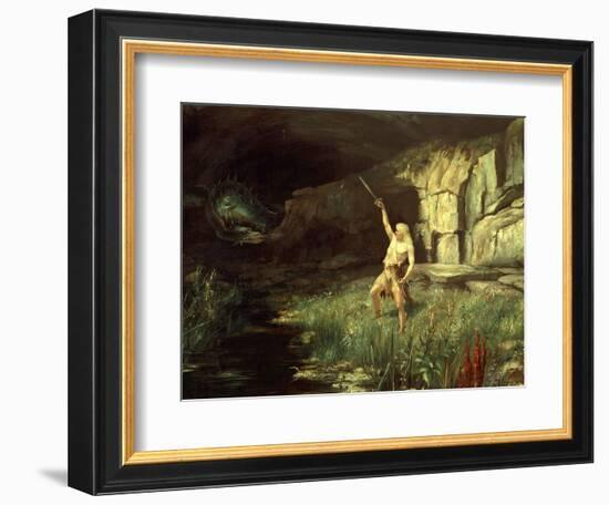 Siegfried, Hero of the Ring of the Nibelungen Opera Cycle by Richard Wagner, 1813-83-Hermann Hendrich-Framed Premium Giclee Print