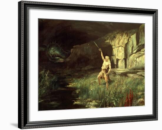 Siegfried, Hero of the Ring of the Nibelungen Opera Cycle by Richard Wagner, 1813-83-Hermann Hendrich-Framed Giclee Print