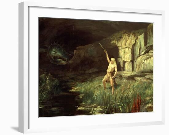 Siegfried, Hero of the Ring of the Nibelungen Opera Cycle by Richard Wagner, 1813-83-Hermann Hendrich-Framed Giclee Print