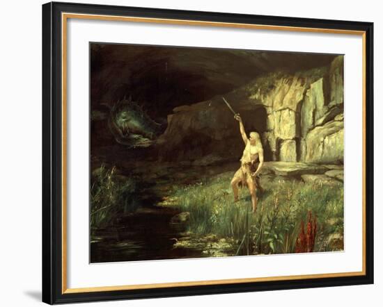 Siegfried, Hero of the Ring of the Nibelungen Opera Cycle by Richard Wagner, 1813-83-Hermann Hendrich-Framed Giclee Print