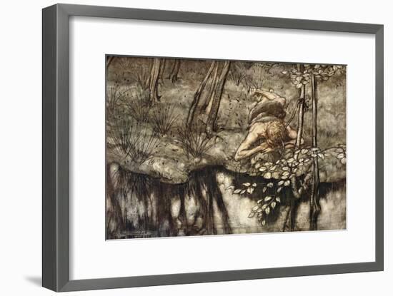 Siegfried sees himself in the stream', 1924-Arthur Rackham-Framed Giclee Print