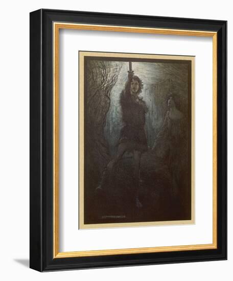 Siegmund and Nothing-Arthur Rackham-Framed Art Print