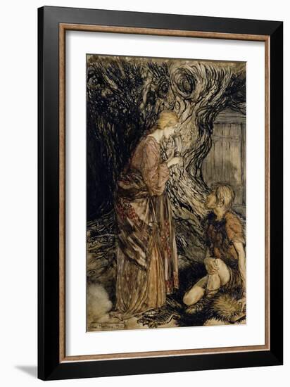 Siegmund and Sieglinde, Illustration from 'Rhinegold and the Valkyrie' by Richard Wagner-Arthur Rackham-Framed Giclee Print