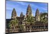 Siem Reap, Cambodia. Ancient ruins and towers of the Angkor Wat temple-Miva Stock-Mounted Photographic Print