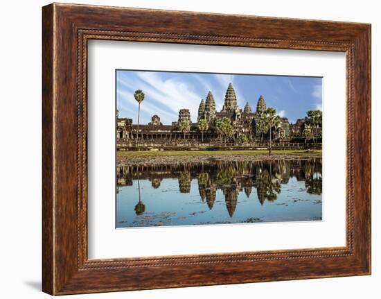 Siem Reap, Cambodia. Ancient ruins and towers of the Bayon Temple Angkor Wat-Miva Stock-Framed Photographic Print