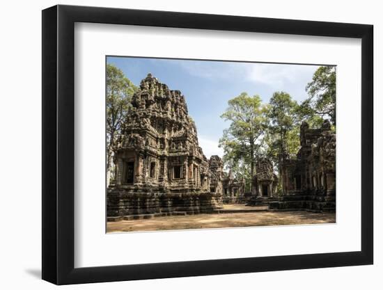 Siem Reap, Cambodia. Ancient ruins and towers of the Bayon Temple, Chau Say Tevoda near Angkor Thom-Miva Stock-Framed Photographic Print
