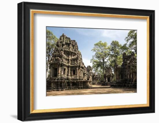 Siem Reap, Cambodia. Ancient ruins and towers of the Bayon Temple, Chau Say Tevoda near Angkor Thom-Miva Stock-Framed Photographic Print