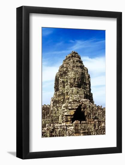 Siem Reap, Cambodia. Ancient ruins and towers of the Bayon Temple in Angkor Thom-Miva Stock-Framed Photographic Print