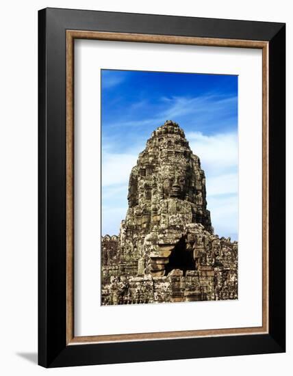 Siem Reap, Cambodia. Ancient ruins and towers of the Bayon Temple in Angkor Thom-Miva Stock-Framed Photographic Print