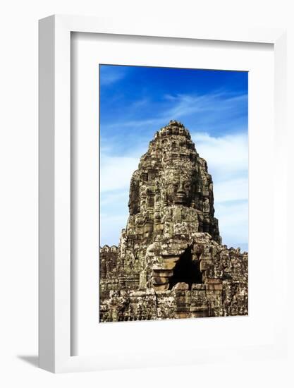 Siem Reap, Cambodia. Ancient ruins and towers of the Bayon Temple in Angkor Thom-Miva Stock-Framed Photographic Print