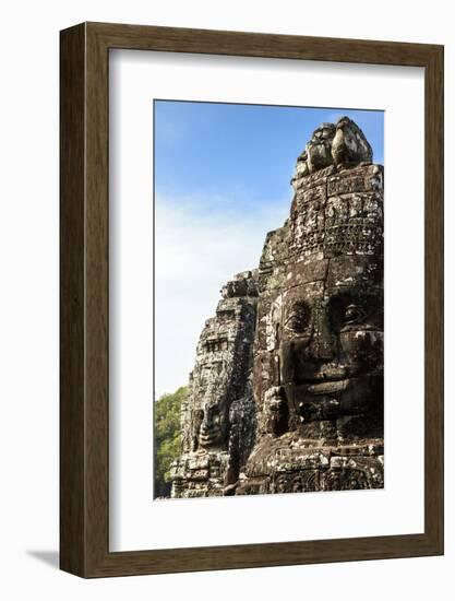 Siem Reap, Cambodia. Ancient ruins and towers of the Bayon Temple in Angkor Thom-Miva Stock-Framed Photographic Print