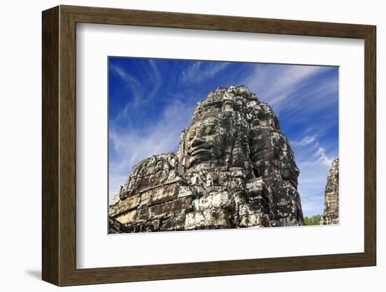 Siem Reap, Cambodia. Ancient ruins and towers of the Bayon Temple in Angkor Thom-Miva Stock-Framed Photographic Print