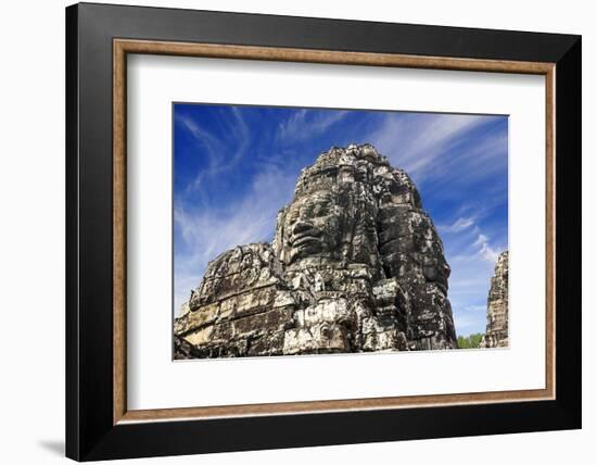 Siem Reap, Cambodia. Ancient ruins and towers of the Bayon Temple in Angkor Thom-Miva Stock-Framed Photographic Print