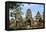 Siem Reap, Cambodia. Entrance to the ancient ruins and towers of the Bayon Temple in Preah Khan-Miva Stock-Framed Premier Image Canvas