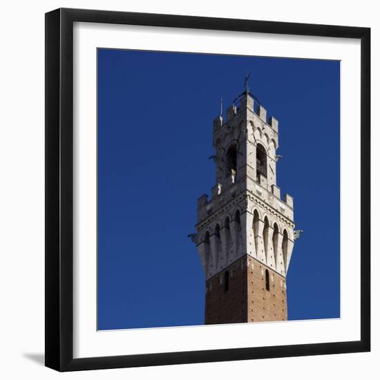 Siena Architectural Detail of Crenellated Tower-Mike Burton-Framed Photographic Print