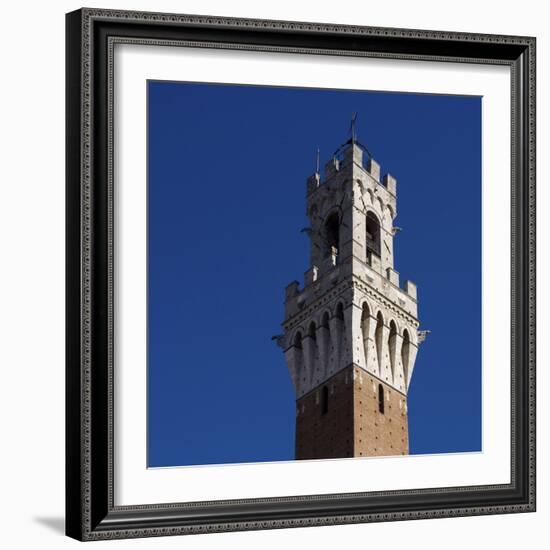 Siena Architectural Detail of Crenellated Tower-Mike Burton-Framed Photographic Print