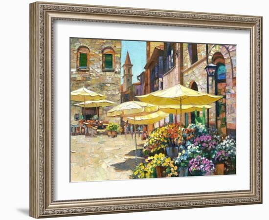 Siena Flower Market-Howard Behrens-Framed Premium Giclee Print