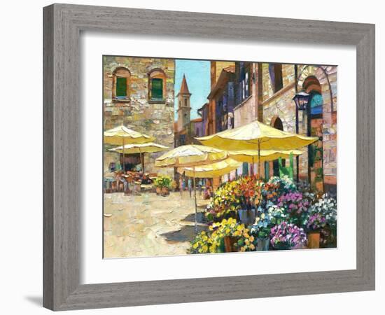 Siena Flower Market-Howard Behrens-Framed Art Print