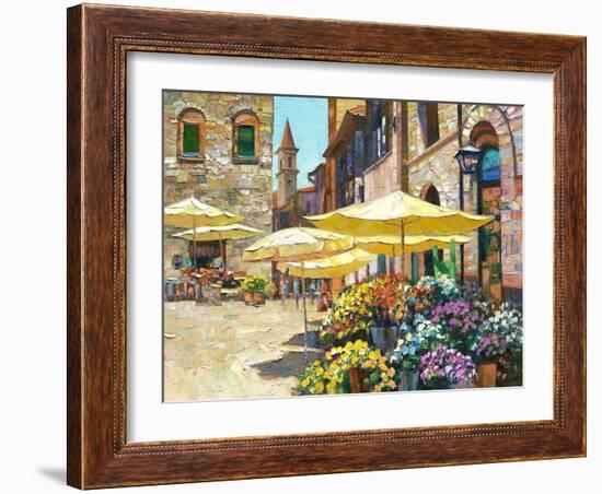 Siena Flower Market-Howard Behrens-Framed Art Print