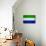 Sierra Leone Flag Design with Wood Patterning - Flags of the World Series-Philippe Hugonnard-Mounted Art Print displayed on a wall