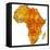 Sierra Leone on Actual Map of Africa-michal812-Framed Stretched Canvas