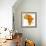 Sierra Leone on Actual Map of Africa-michal812-Framed Premium Giclee Print displayed on a wall