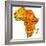 Sierra Leone on Actual Map of Africa-michal812-Framed Premium Giclee Print