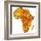 Sierra Leone on Actual Map of Africa-michal812-Framed Art Print