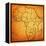 Sierra Leone on Actual Map of Africa-michal812-Framed Stretched Canvas