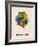 Sierra Leone Watercolor Map-Michael Tompsett-Framed Art Print