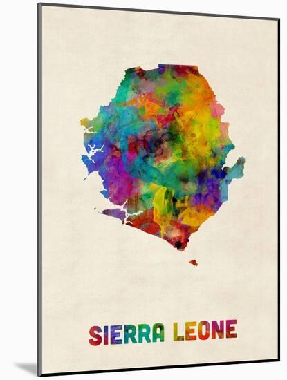 Sierra Leone Watercolor Map-Michael Tompsett-Mounted Art Print