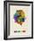 Sierra Leone Watercolor Map-Michael Tompsett-Framed Art Print