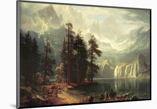 Sierra Nevada in California-Albert Bierstadt-Mounted Art Print