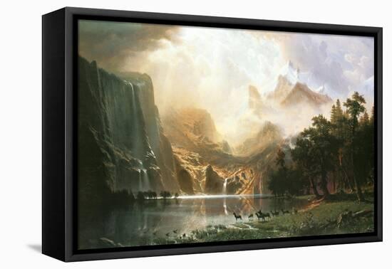 Sierra Nevada in California-Albert Bierstadt-Framed Stretched Canvas