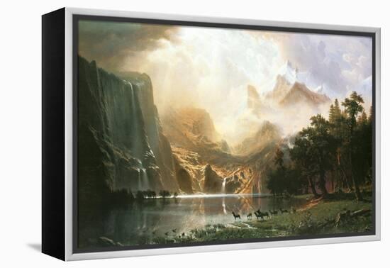 Sierra Nevada in California-Albert Bierstadt-Framed Stretched Canvas