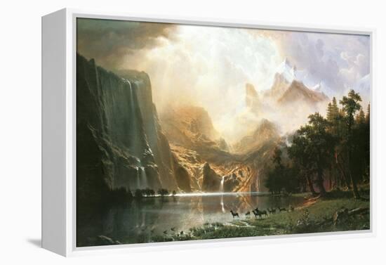 Sierra Nevada in California-Albert Bierstadt-Framed Stretched Canvas