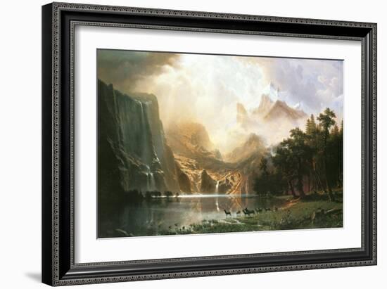 Sierra Nevada in California-Albert Bierstadt-Framed Premium Giclee Print