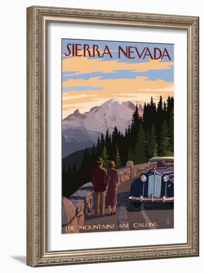 Sierra Nevada - the Mountains are Calling-Lantern Press-Framed Art Print