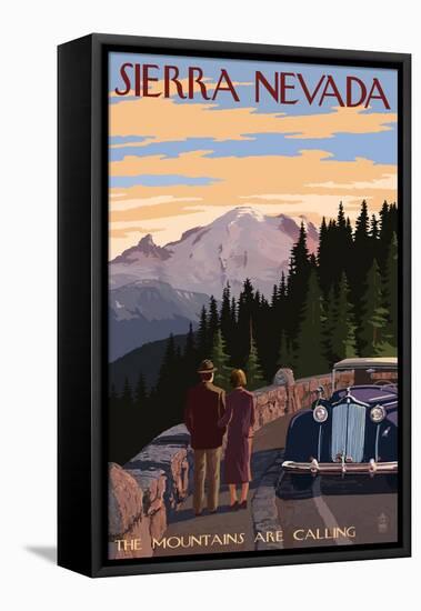 Sierra Nevada - the Mountains are Calling-Lantern Press-Framed Stretched Canvas